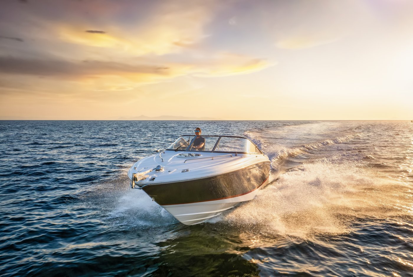 Luxury boat on the water